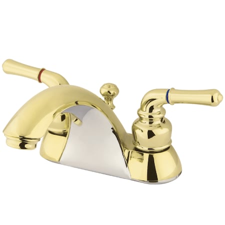 Kingston Brass Naples, 4" Centerset Bathroom Faucet, Polished Brass KB2622B